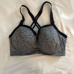 Victoria’s Secret Gray and Black Adjustable Sports Bra